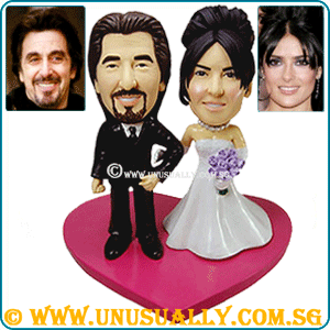 Personalized 3D Western B&W Sweet Lovely Wedding Couple Figurine